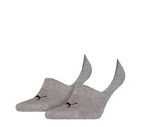 PUMA 2 Pair Footie Invisible Socks GR. 35-46 Unisex, Farben:758 - Middle Grey mélange;Socken & Strümpfe:39-42
