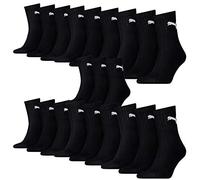 PUMA 21 pair Sport Socken Short Crew Tennis Socks Gr. 35-49 Unisex, Farben:200 - black, Socken & Strümpfe:47-49