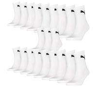 PUMA 21 pair Sport Socken Short Crew Tennis Socks Gr. 35-49 Unisex, Farben:300 - white, Socken & Strümpfe:43-46