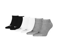 PUMA 261080001 Chaussettes de Baskets, Gris/Blanc/Noir, 39-41 (Lot de 3) Unisexe