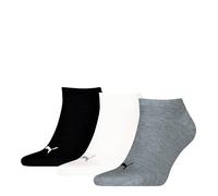 PUMA Lot de 3 Paires de Chaussettes Unisexes, Gris/Blanc/Noir, 43-46