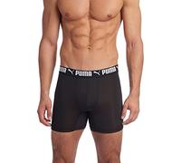 PUMA Lot de 3 caleçons Boxeurs Coupe athlétique ajusté, Noir, S Homme