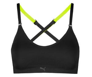 PUMA 3D Knit Sport Triangle Haut Court, Noir, M Femmes