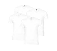 PUMA 4 ER Pack V Neck T-Shirt Men Underwear, Farben:300 - White, Größe Bekleidung:XL