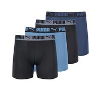 PUMA 4 Pack Active Stretch Boxer Briefs Boxeur ajusté, Bleu Combo, S Hommes