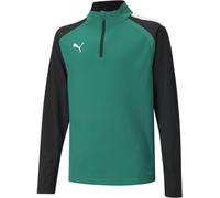 PUMA TeamLIGA 14 Zip Top Jr, Sweat zippé, Vert/Noir (Pepper Green/Black), Taille 9-10 ans/140
