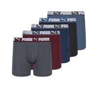 Puma 5 Pack Performance Boxer Briefs Boxeur ajusté, Rubis, Bleu, Noir, Gris, L Hommes