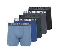 Puma 5 Pack Performance Boxer Briefs Boxeur ajusté, Vert/Bleu/Noir/Gris, XL Homme