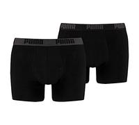 PUMA 521015001 - Boxer - Uni - Lot de 2 - Homme - Noir (Black) - Small (Taille fabricant: S)