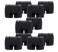 PUMA 521015001 Lot de 10 boxers pour homme - Couleur : 230 - Noir / noir - Taille L, Noir/noir (230), L