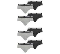 PUMA 521030001 Lot de 8 slips pour homme, 691 - Gris foncé chiné/noir, XL