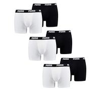 PUMA 6 ER Pack Boxer Boxershorts Men Pant Underwear, Farben:301 - White/Black, Größe Bekleidung:L