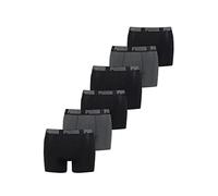 Puma 6 ER Pack Boxer Boxershorts Men Pant Underwear, Farben:Black/Anthracite, Größe Bekleidung:S