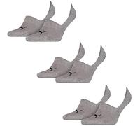 PUMA 6 pair Footie Invisible Socks Gr. 35-46 Unisex, Farben:758 - middle grey mélange, Socken & Strümpfe:43-46