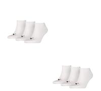 PUMA 6 pair Sneaker Invisible Socks Unisex Mens & Ladies In 3 Colours, Farben:300 - white, Socken & Strümpfe:43-46