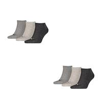 PUMA 6 pair Sneaker Invisible Socks Unisex Mens & Ladies In 3 Colours, Farben:800 - anthraci/l mel grey/m me, Socken & Strümpfe:43-46