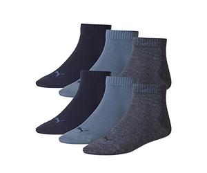 PUMA 6 pair Sneaker Quarter Socks Unisex Mens & Ladies In 3 Colours, Farben:460 denim blue, Socken & Strümpfe:39-42