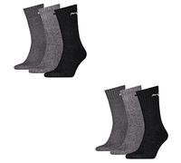 PUMA 6 pair Sport Socks Tennis Socks Gr. 35-49 Unisex, Farben:207 anthracite/grey, Socken & Strümpfe:39-42