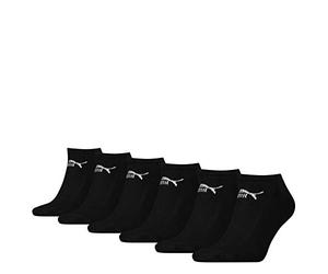 Puma 6 Pairs Unisex Sneaker Trainer Sports Socks Black 12-14 (47-49)