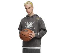 Puma 632828 Hoops Hoops Sweat à capuche doublé polaire Points in the Paint pour homme Gris foncé (01)