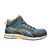 Puma Baskets de sécurité hautes CROSSTWIST MID S3 HRO SRC bleu/orange Taille 44