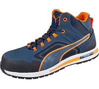 Puma Baskets de sécurité hautes CROSSTWIST MID S3 HRO SRC bleu/orange Taille 44