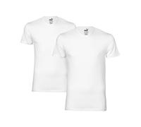 Puma 652001001 - T-shirt - Uni - Col rond - Manches courtes - Lot de 2 - Homme - Blanc (White) - S