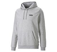 PUMA Hoodie à Petit Logo Bicolore Essentials+ Homme S Light Gray Heather ┃Sweat à Capuche à Manches Longues pour Hommes