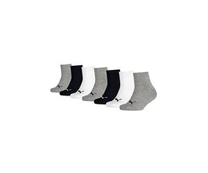 PUMA 7 pair KIDS Sneaker Quarter Socks Boys and Girls, Farben:882 - grey/white/black, Socken & Strümpfe:27-30