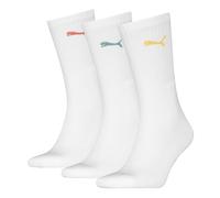 PUMA 7312 Crew Sock, White Combo, 47 cm-49 cm (Lot de 3) Mixte