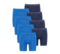 PUMA 8 ER Pack Sport Long Boxer Microfiber Boxershorts Men Pant Underwear, Farben:Blue Combo, Größe Bekleidung:L