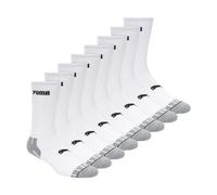 PUMA 8 Pack Athletic Cushioned Crew Socks Chaussettes de Sport, Blanc/Noir, 9-13 (Lot de 8) Homme