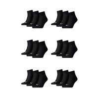 PUMA 9 pair Sneaker Quarter Socks Unisex Mens & Ladies In 3 Colours, Farben:200 - black, Socken & Strümpfe:43-46