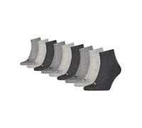 PUMA 9 pair Sneaker Quarter Socks Unisex Mens & Ladies In 3 Colours, Farben:800 - anthraci/l mel grey/m me, Socken & Strümpfe:47-49