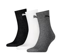 PUMA 9 pair Sport Socken Short Crew Tennis Socks Gr. 35-49 Unisex, Farben:882 - grey/white/black, Socken & Strümpfe:43-46