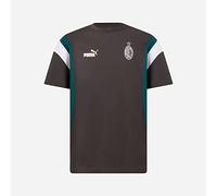 PUMA AC Milan 769339 FtblArchive Tee T-Shirt Men's Flat Dark Gray-Varsity Green S