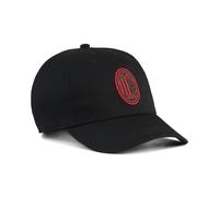 PUMA Casquette Essentials AC Milan Enfant et Adolescent, Accessoires, Noir/Rouge, OSFA OSFA