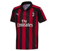 Puma AC Milan Home Shirt Replica SS Kids with Sponsor Logo Maillots Garçon, Rouge (Tango Red Black), FR Taille Unique (Taille Fabricant : 128)