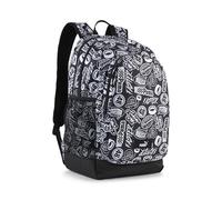 Puma Academy Backpack Black-Tur Sac à Dos, Noir-Turbo AOP, Taille Unique Mixte