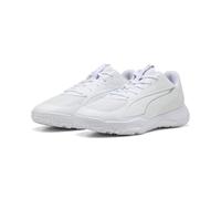 PUMA Accelerate Jr 4 Chaussure de Handball, White Silver, 38.5 EU