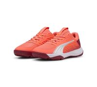 PUMA Accelerate JR, Chaussure de Handball Unisexe, Glowing Red-PUMA White-Dark Crimson-PUMA Black,