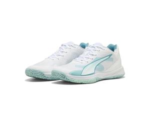 PUMA Accelerate Turbo 4 W+ Game on Chaussures d'intérieur pour Femme, Blanc/mer Baltique, Bleu-Eau fraîche, Pointure 37, Puma Eau Douce Bleue de la mer Baltique Blanche, 37 EU