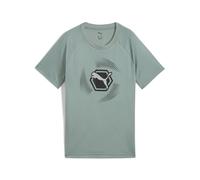 PUMA Active Sports Graphic Poly Tee B, T-Shirts Garçon, Green Moon,