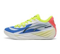 Puma Chaussures de basketball All-Pro Nitro unisexe Blanc Jaune Alerte Rose 42 EU