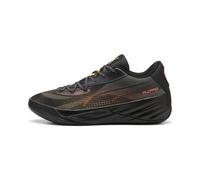 PUMA All-Pro Nitro Fire Glow Chaussures de basketball pour homme, Puma Black Sun Stream Sunset Glow, 43 EU