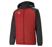 PUMA All Weather Jacket Veste TeamLIGA Toutes Saisons, Rouge/Noir, L Homme