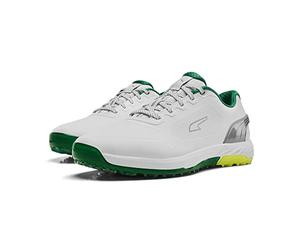 PUMA Alphacat Nitro Chaussures de Golf pour Homme, Puma Archive Blanche Verte Jaune éclatante, 42.5 EU