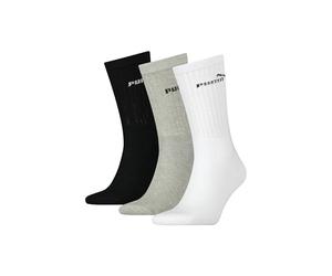 Puma - Basic Crew - Chaussettes (lot de 3) - Mixte Adulte - Multicolore (White/Grey/Black) - 39-42 EU