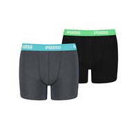 PUMA 6 ER Pack Boxer Boxershorts Boys Children Pant Underwear, Farben:376 - India Ink/Turquoise, Kids konfektionsgröße:152