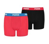 Puma Boxer sous-vêtement, Rouge/Noir, 158-164 (Lot de 2) Enfant Unisexe